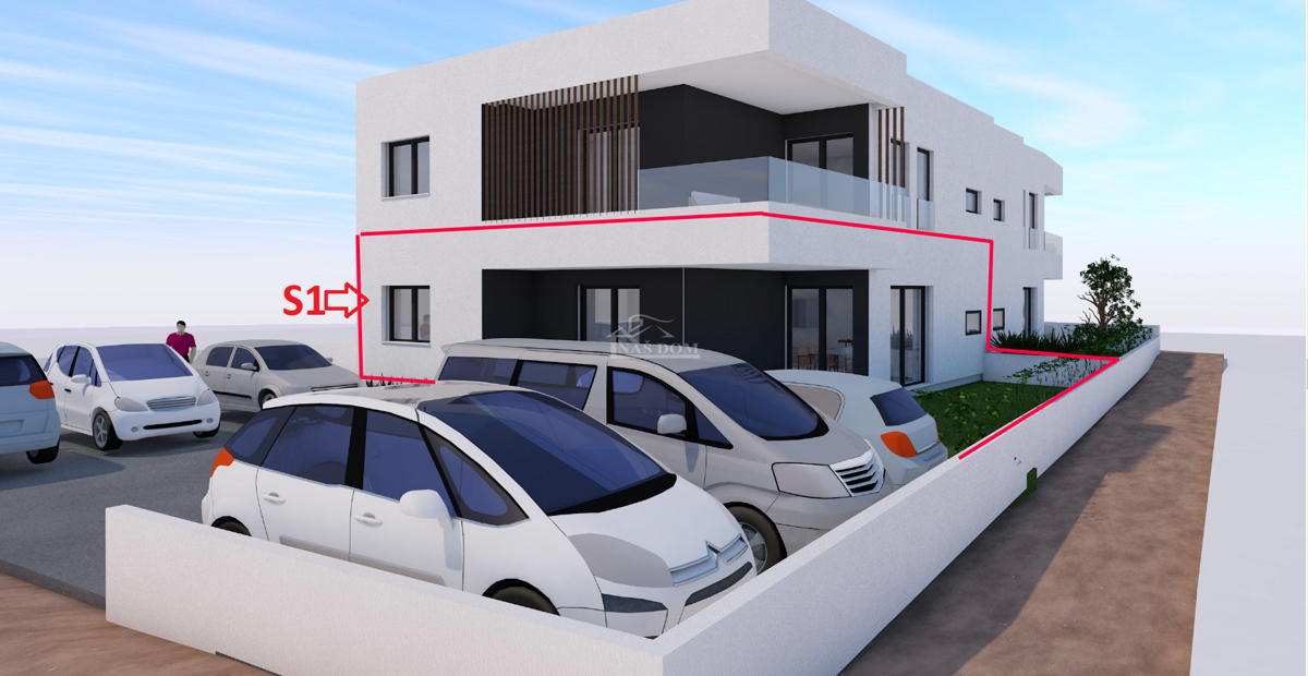 Vodice - appartamento S1 al piano terra 81,29 m², giardino
