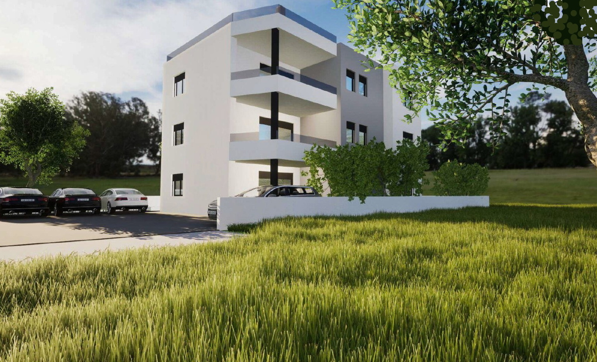 Vodice-**NUOVA COSTRUZIONE** Appartamento S1 con giardino, a 450 m dal mare