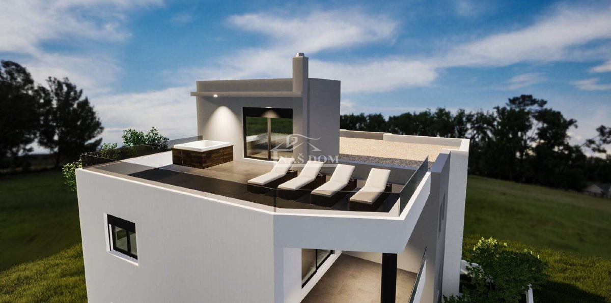 Vodice-**NUOVA COSTRUZIONE** Appartamento S1 con giardino, a 450 m dal mare