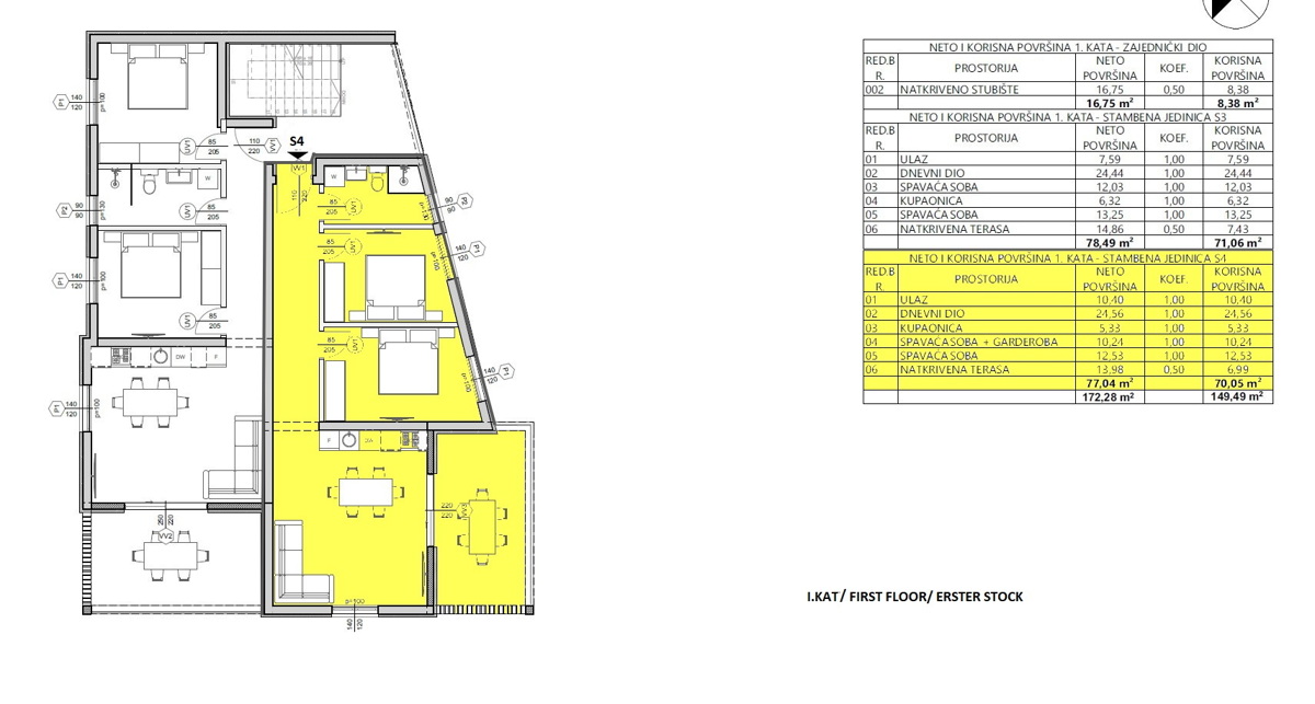 Vodice - *NUOVA COSTRUZIONE* Appartamento S4 con vista mare