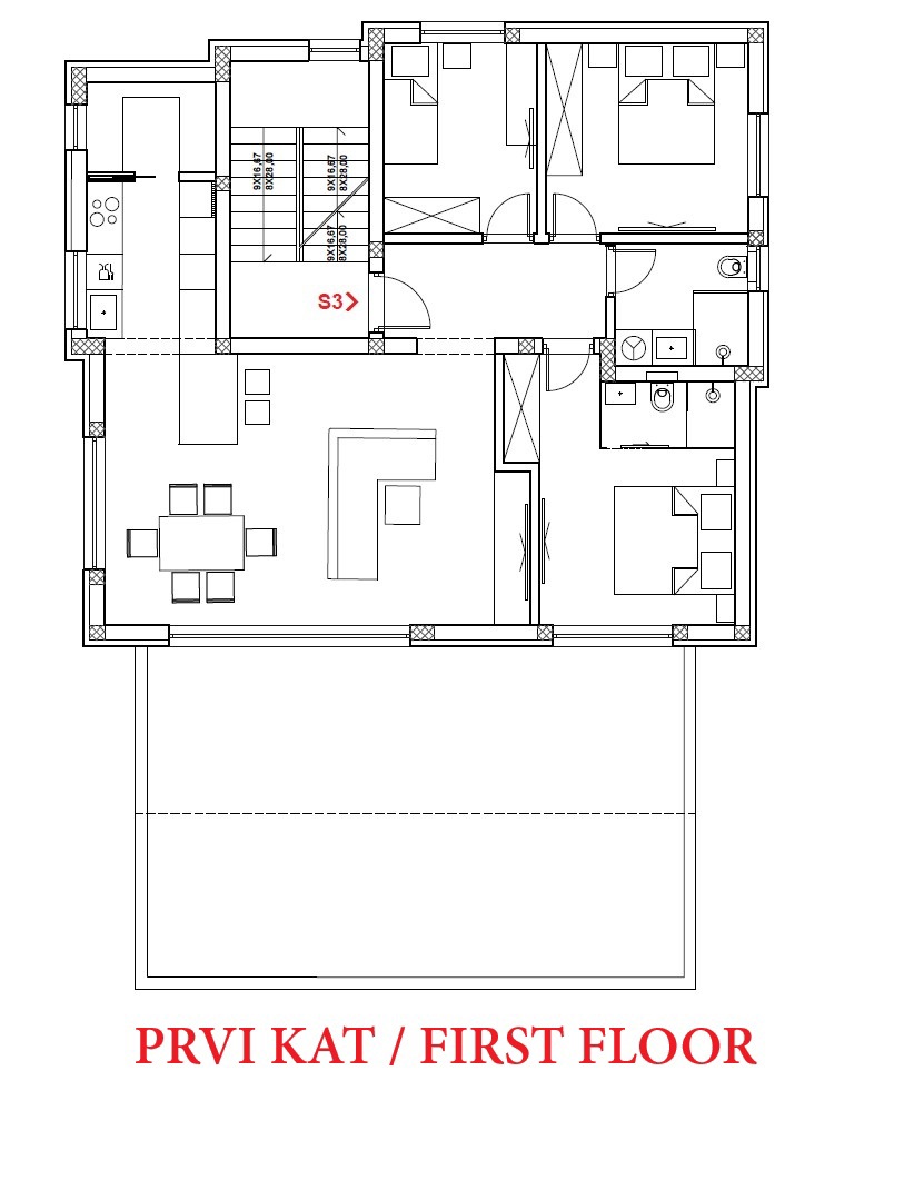 VODICE – TERRENO EDIFICABILE 748 m² CON PERMESSO DI COSTRUIRE DEFINITIVO, POSIZIONE TOP!