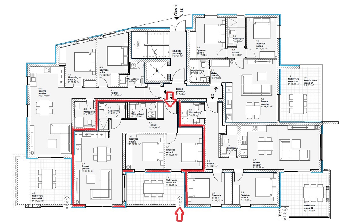 Vodice - Appartamento di lusso S3 al piano terra, vista mare