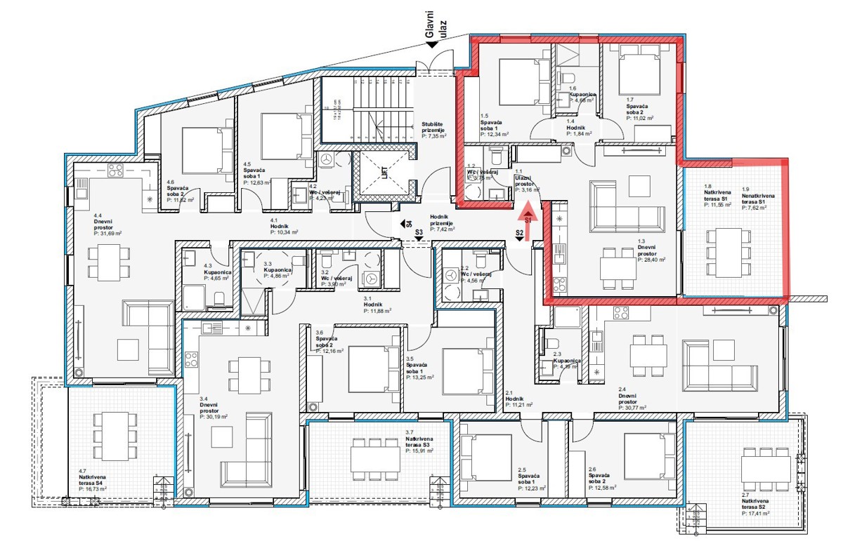 Vodice - Appartamento di lusso S1 al piano terra con giardino, vista mare