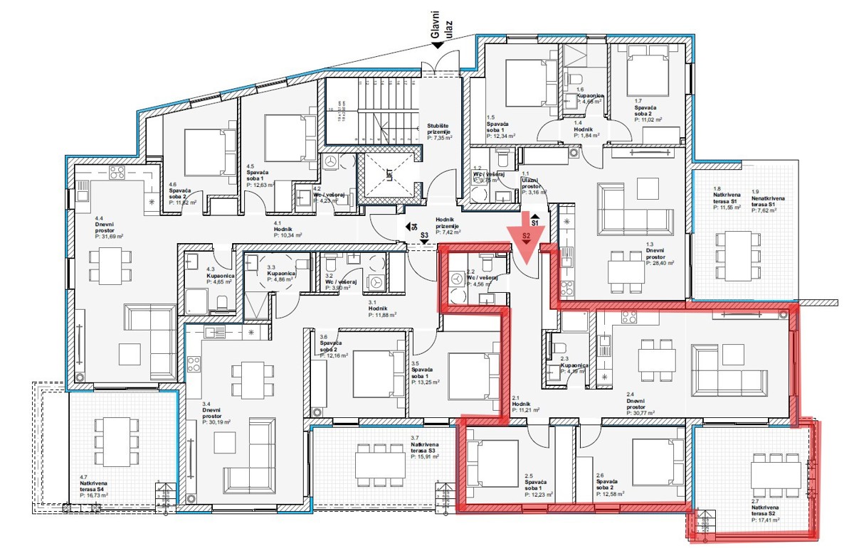 Vodice - Appartamento di lusso S2 al piano terra con giardino, vista mare