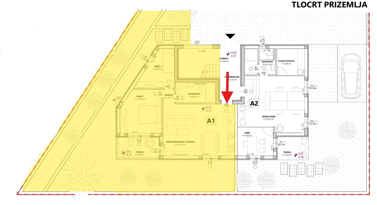 Šibenik - appartamento bilocale con giardino
