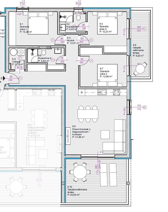 Appartamento confortevole al secondo piano con vista panoramica sul mare - Vodice