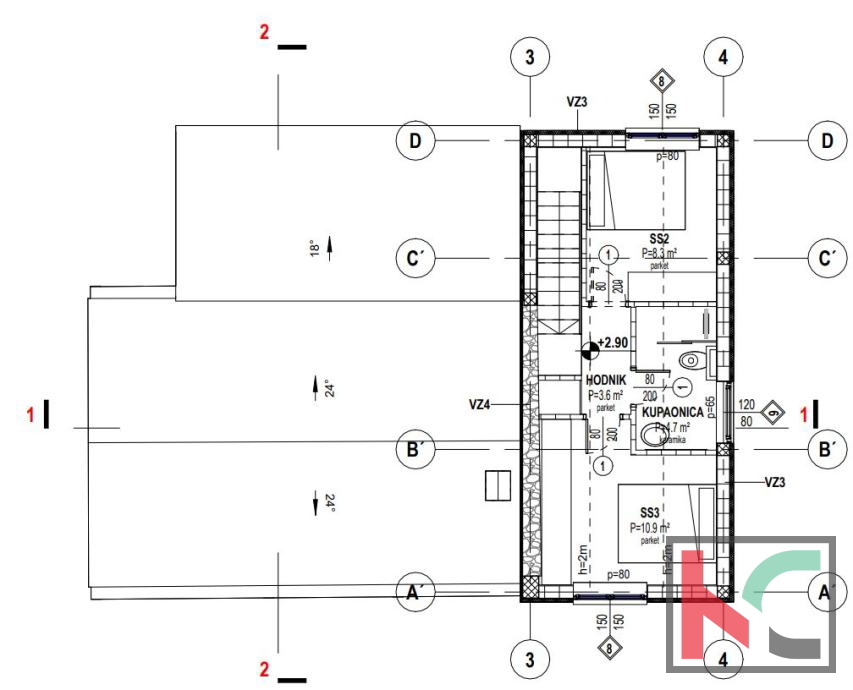 Istria, Sanvincenti, casa con piscina 111m2 in costruzione, chiavi in ​​mano, #vendita