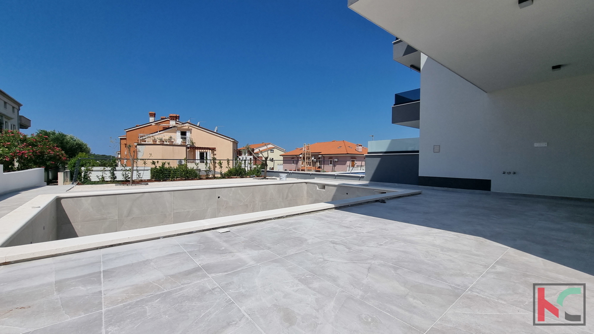Istria - Premantura - Volme, appartamento 75m2 in un lussuoso edificio nuovo con vista mare