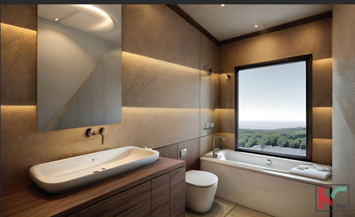 ISTRA, LIŽNJAN CASA MODERNA, VISTA MARE, #VENDITA