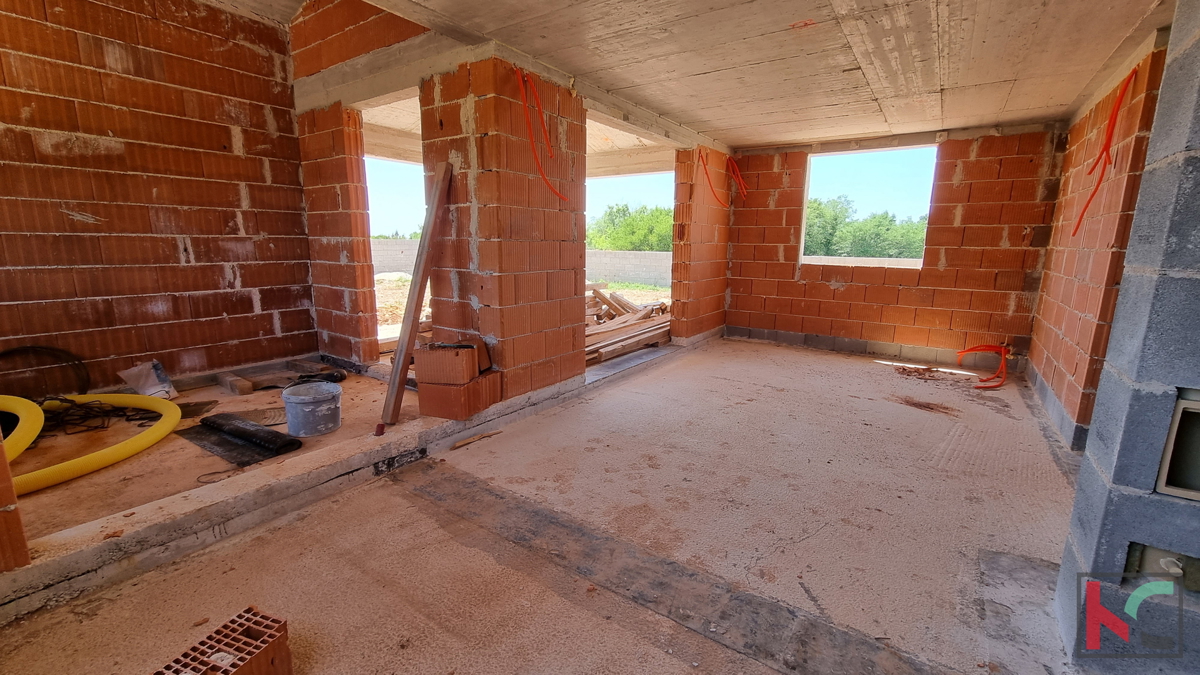 Istria, Dignano, Due ville in costruzione con piscine e vista mare