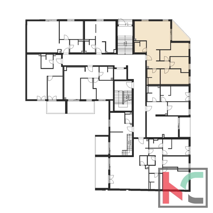 Istria, Pola, centro, appartamento 96.42m2 in un nuovo edificio, tre camere da letto e loggia