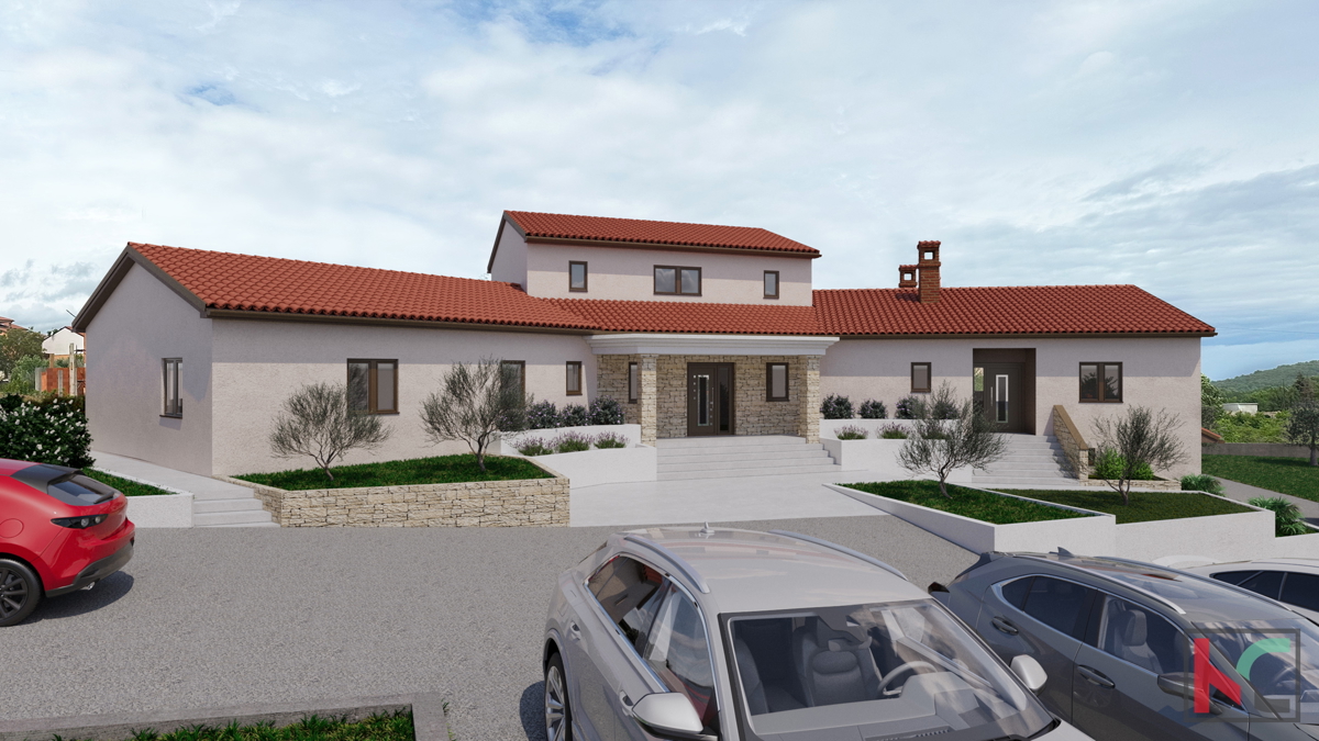 Rovinjsko Selo, incompiuto casa 450m2, 3521m2 giardino