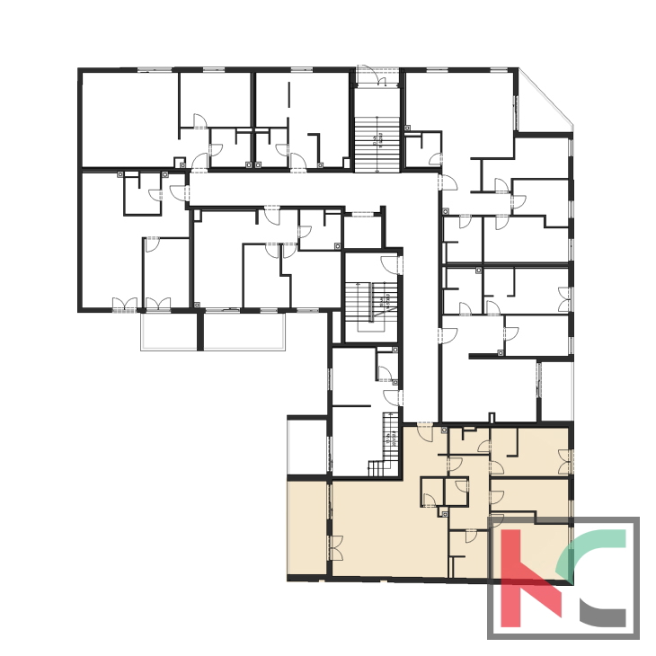 Istria, Pola, centro, appartamento 130.31m2 con tre camere da letto e loggia, nuova costruzione