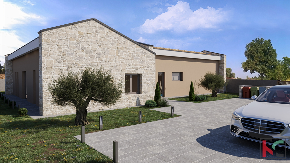 Istria, Svetvinčenat, terreno 760m2 con permesso di costruzione e progetto, #vendita