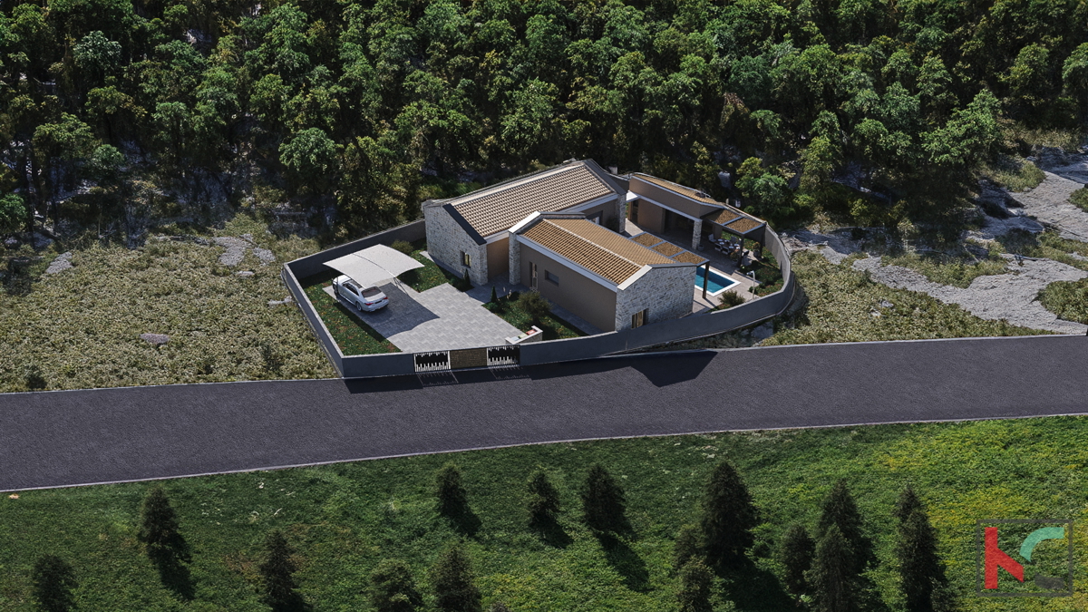 Istria, Svetvinčenat, terreno 760m2 con permesso di costruzione e progetto, #vendita