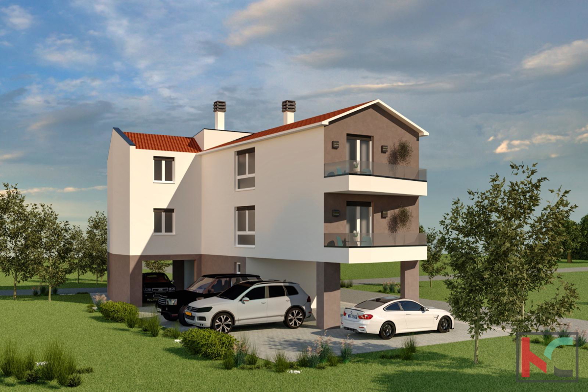 Pola, appartamento 62.51m2 2SS+DB con garage in una nuova costruzione, #vendita