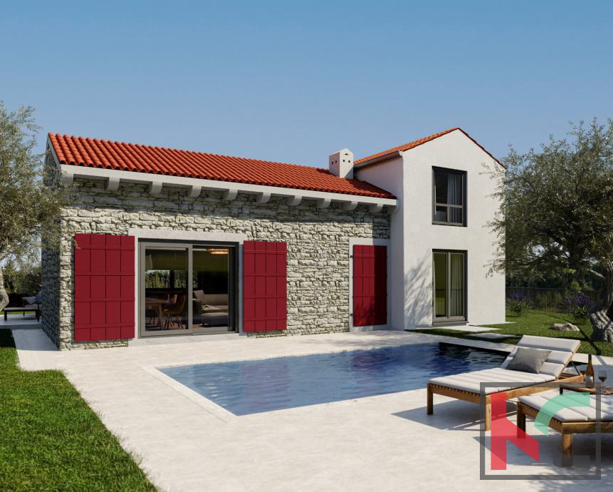 Istria, Sanvincenti, casa con piscina 111m2 in costruzione, chiavi in ​​mano, #vendita