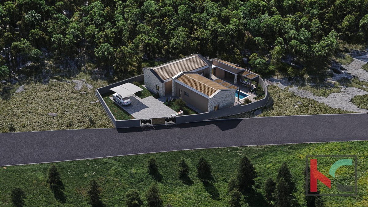 Istria, Svetvinčenat, terreno 760m2 con permesso di costruzione e progetto, #vendita