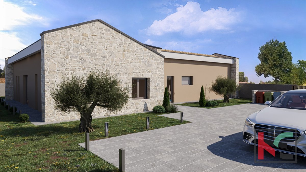 Istria, Svetvinčenat, terreno 760m2 con permesso di costruzione e progetto, #vendita