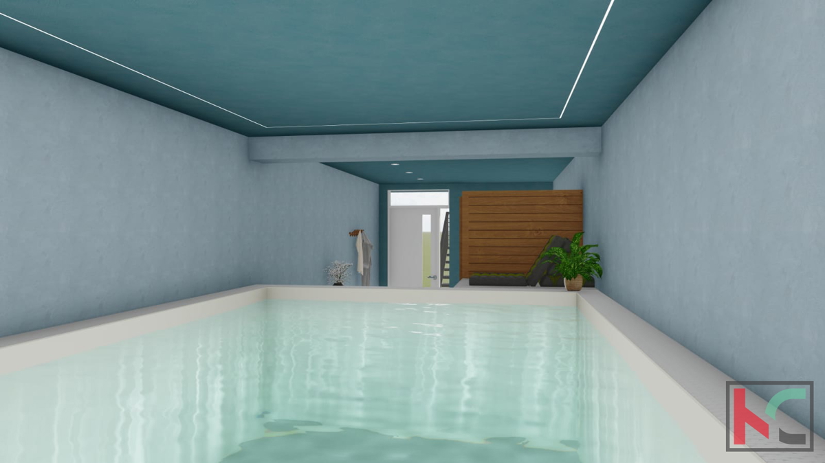 Pazin, una bella casa nel centro della città di 118m2, con piscina coperta e wellness, #vendita