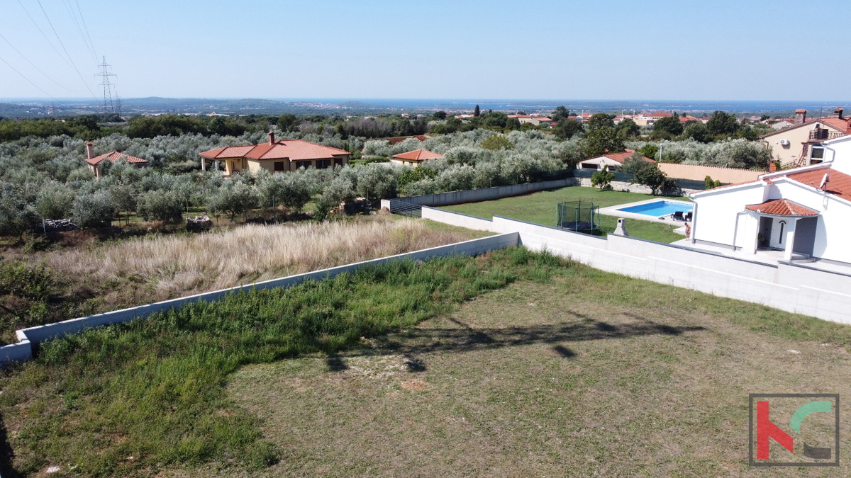 Istria, Gallesano, terreno edificabile 1000 m2 con vista mare, #vendita