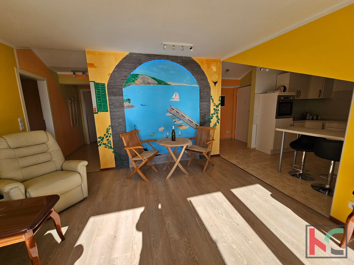 Abbazia, Lovran, appartamento 73,99m2, 2 camere da letto, balcone, bellissima vista sul mare, #vendita