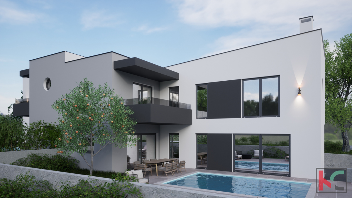 Istria, Ližnjan, casa duplex moderna, 180m2 con piscina, # in vendita