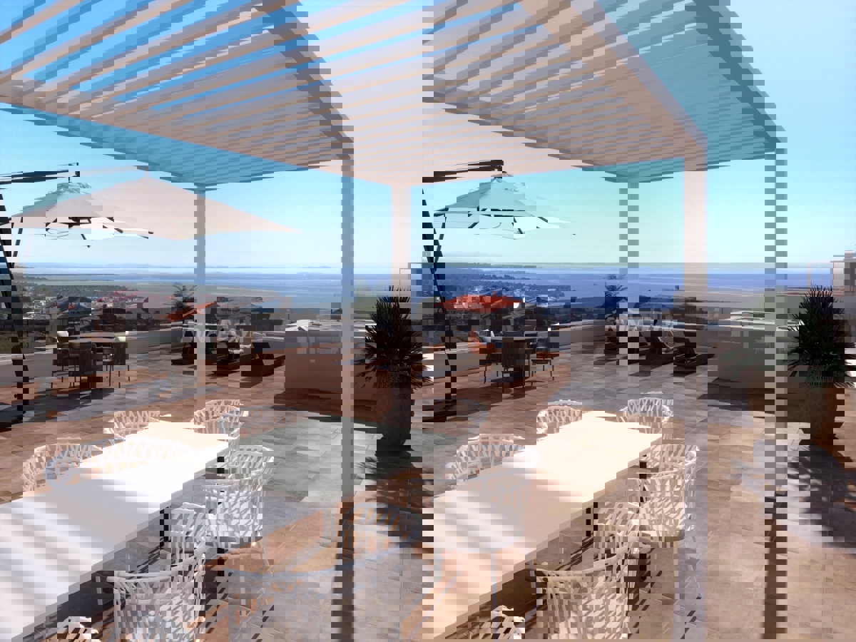 Zadar–Zaton – Appartamento moderno con terrazza sul tetto, a 80 m dalla spiaggia