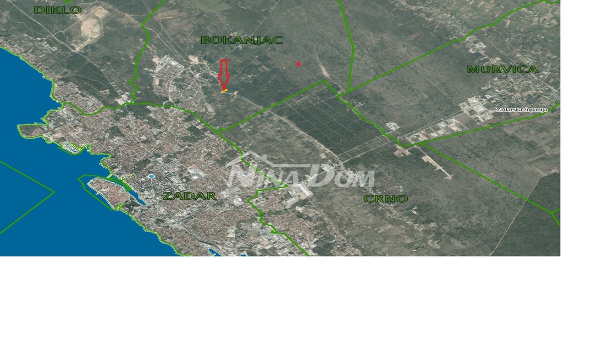 Terreno nella zona MR a Bokanjac, Zara – con uliveto  Češki (Čeština):