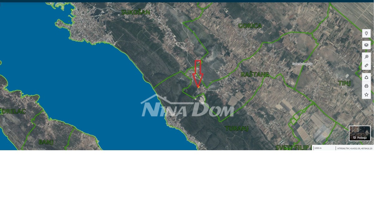 Terreno edificabile di 7779 m², a 15 min da Zara – Oasi di pace vicino alla città