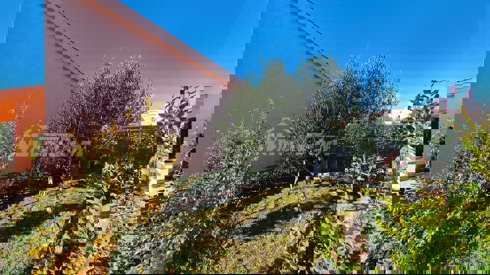 Casa a un piano con galleria, garage e cantina con uno splendido giardino.