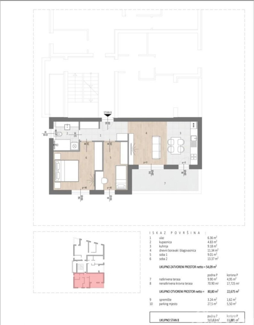 Nuova costruzione | Appartamento con 2 camere da letto e soggiorno+terrazza sul tetto