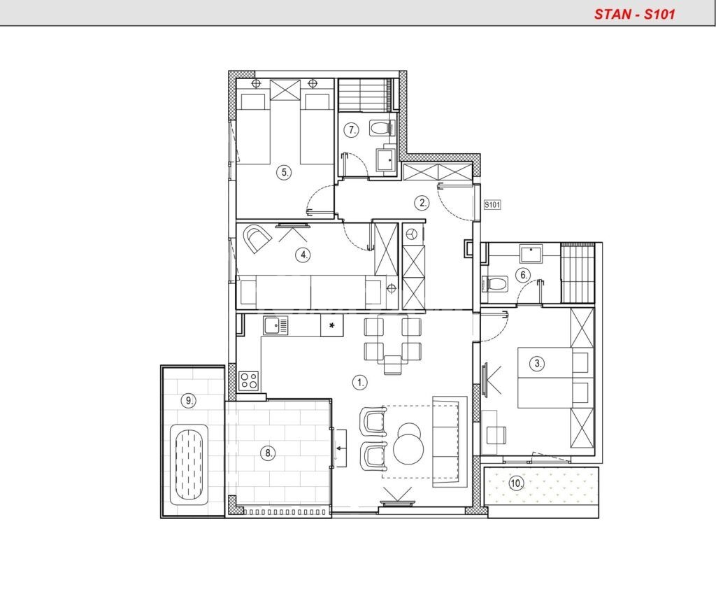 1° FILA MARE, TRILOCALE CON LOGAN E BALCONE