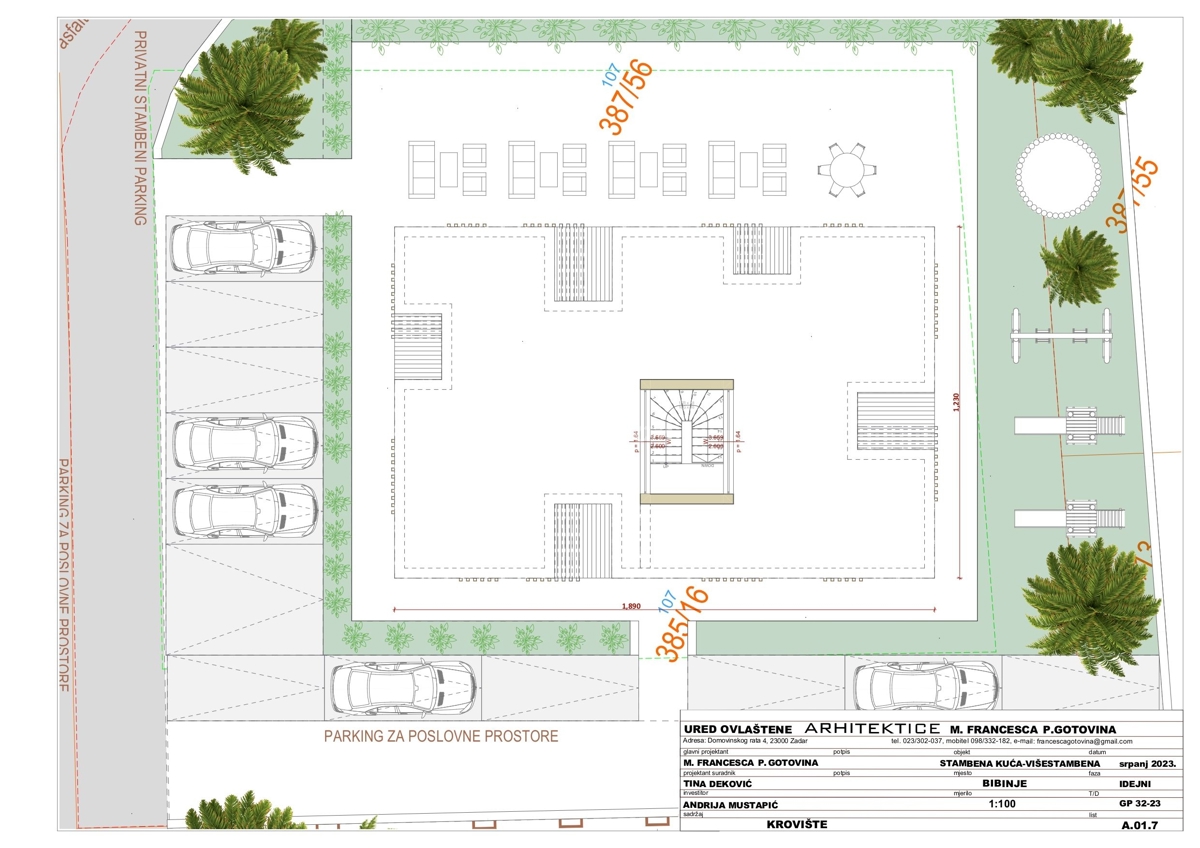 Appartamento bilocale (80 m²) con terrazza sul tetto (91 m²) a Zadar-Bibinje