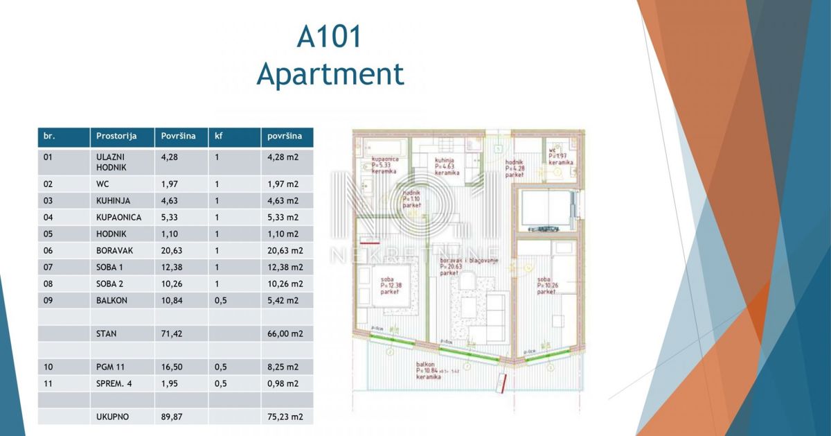 Appartamento Poreč, 75,72m2