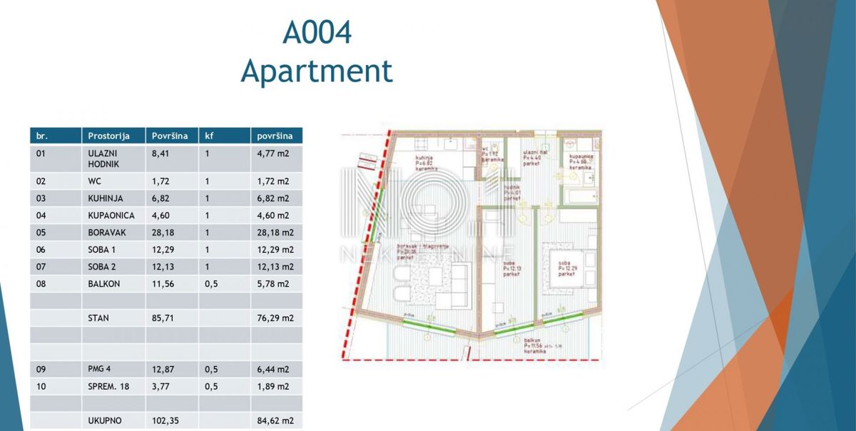 Appartamento Poreč, 75,72m2