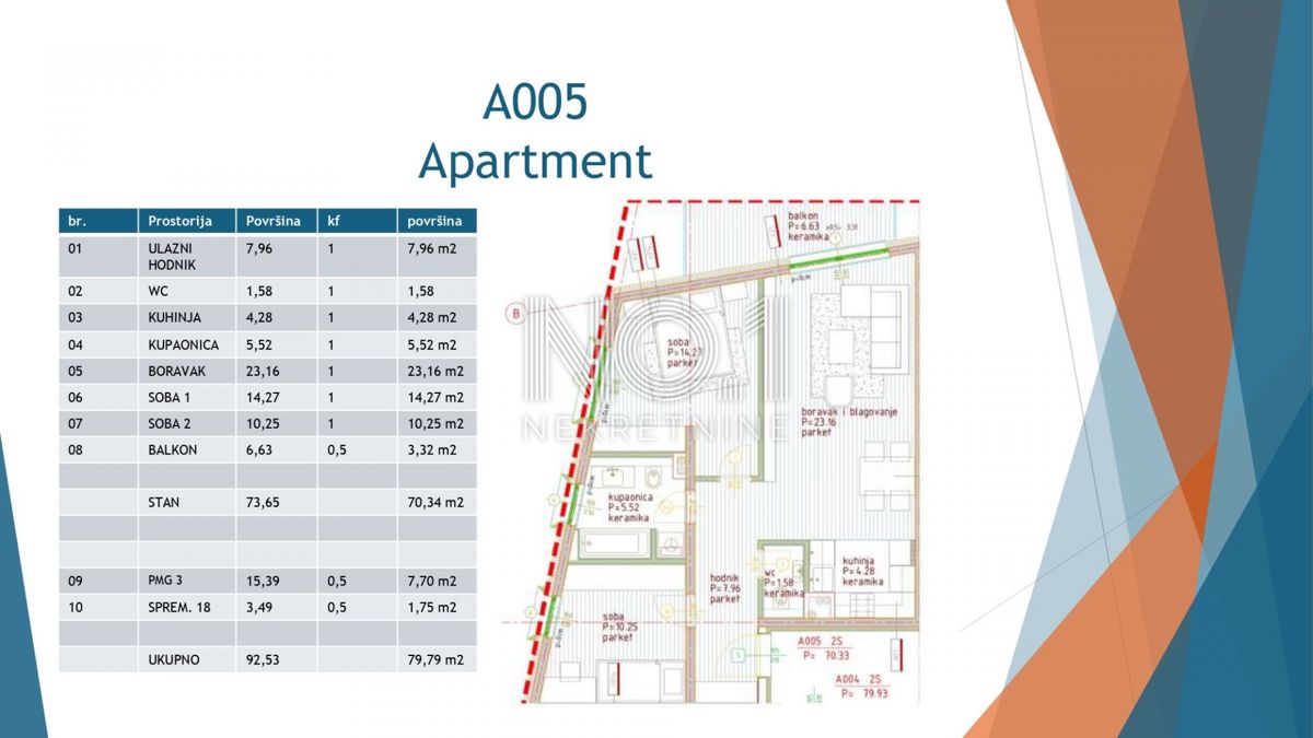 Appartamento Poreč, 75,72m2