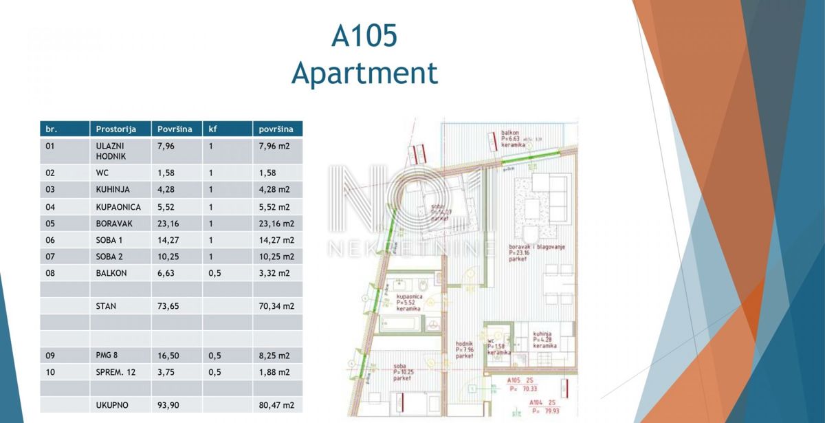 Appartamento Poreč, 75,72m2