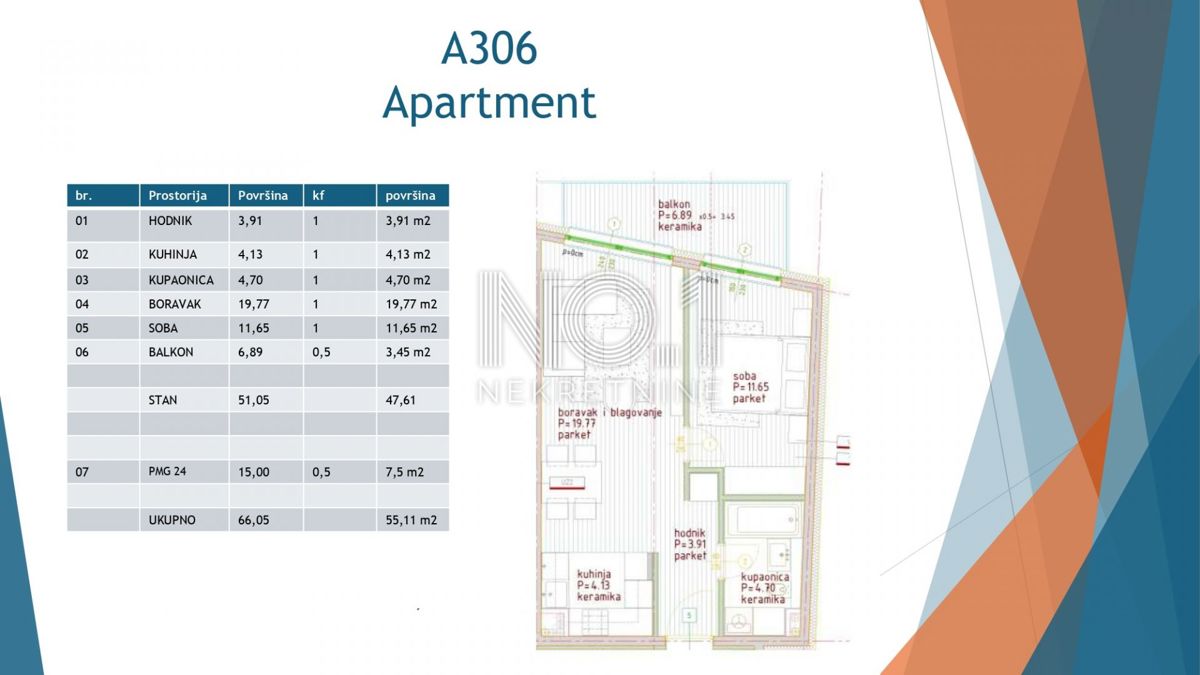 Appartamento Poreč, 75,72m2