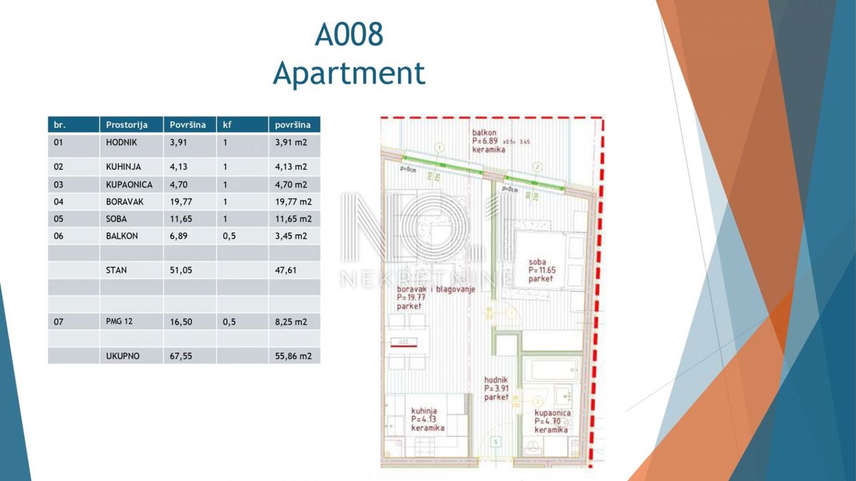 Appartamento Poreč, 75,72m2