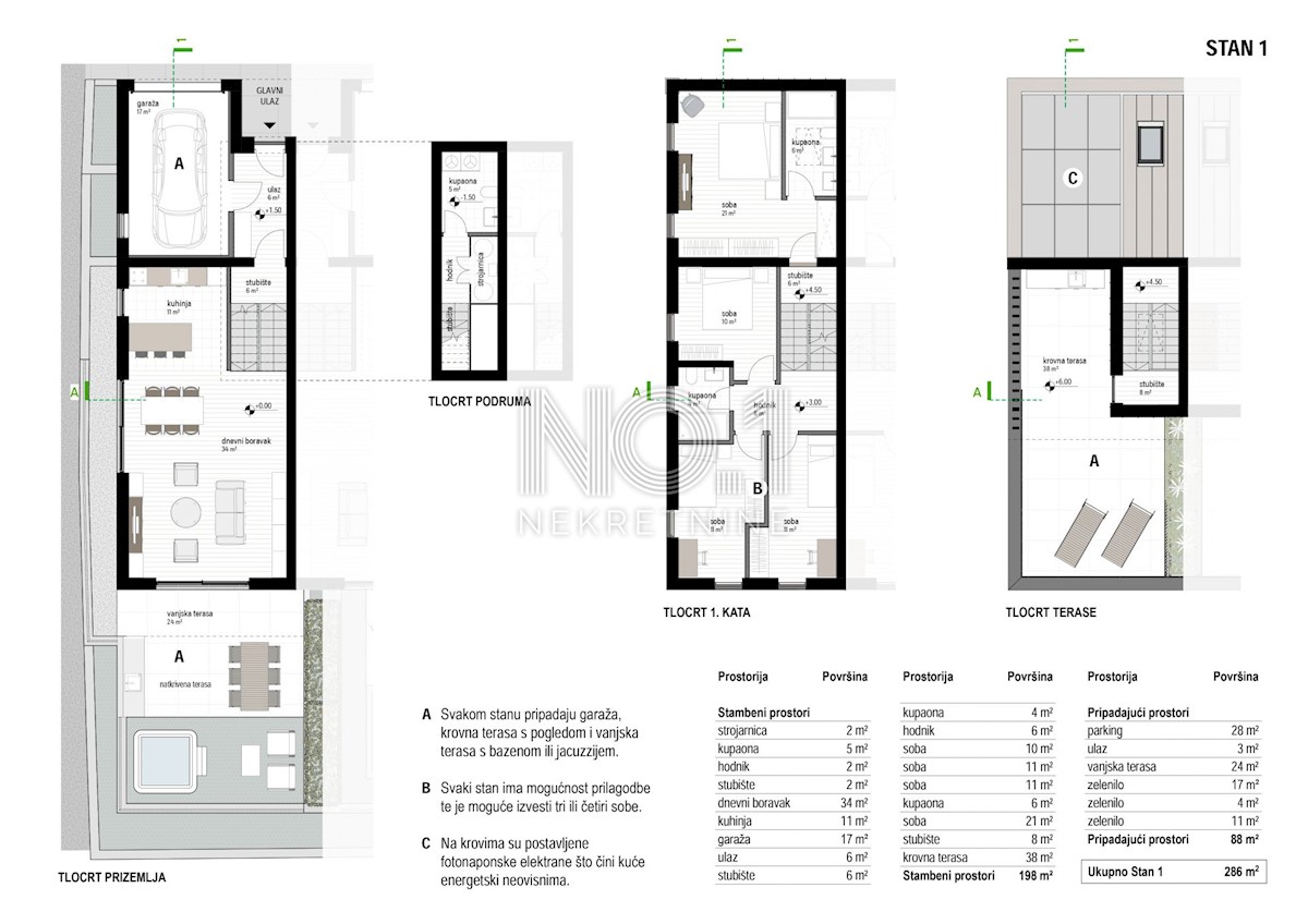 Appartamento Doričići, Kostrena, 197m2