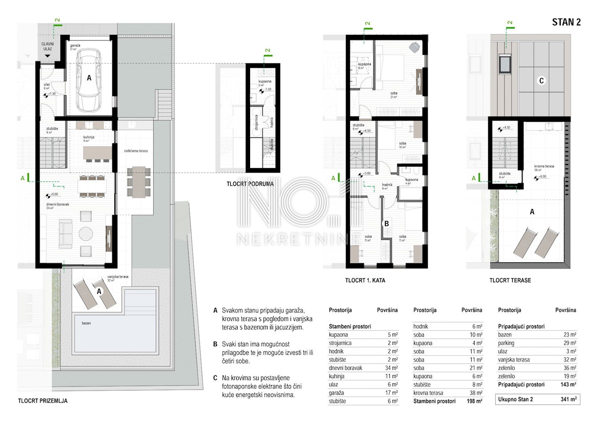 Appartamento Doričići, Kostrena, 197m2