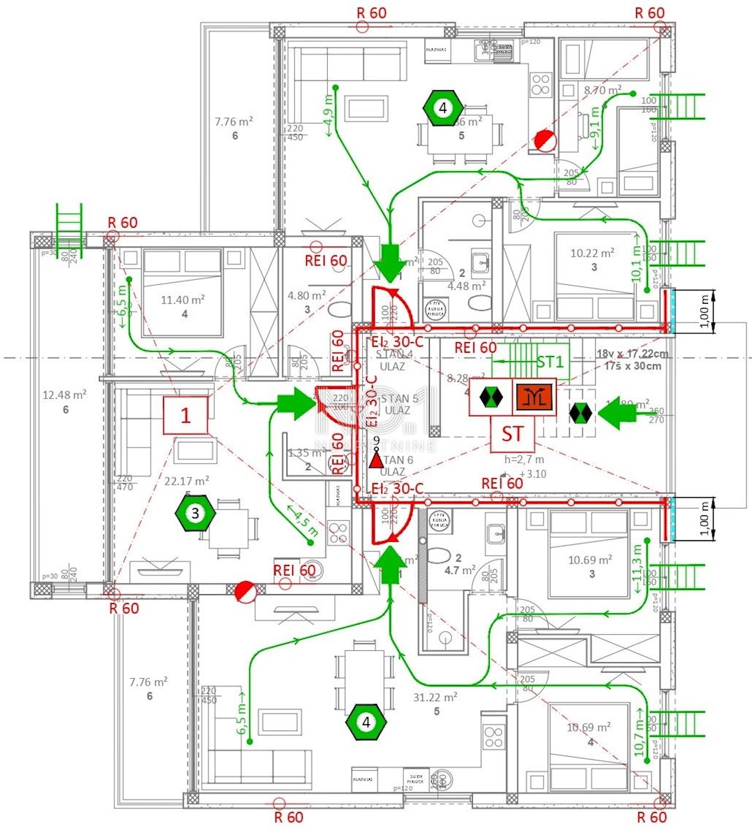 Appartamento Žminj, 94m2