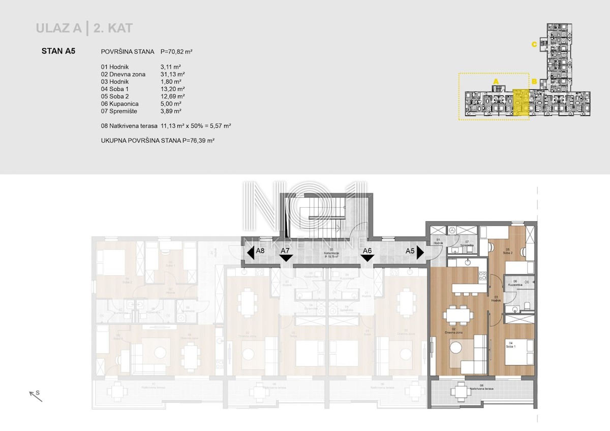 Appartamento Labin, 62,14m2