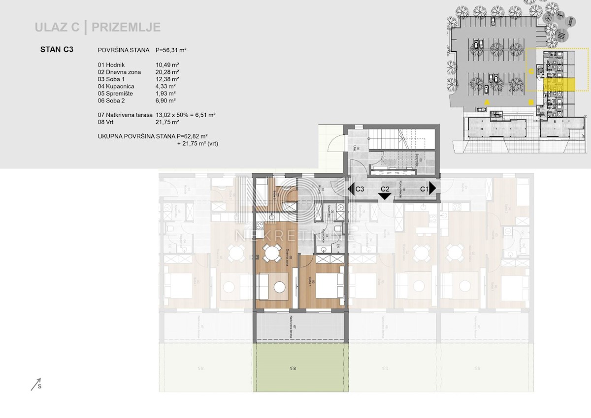 Appartamento Labin, 62,14m2