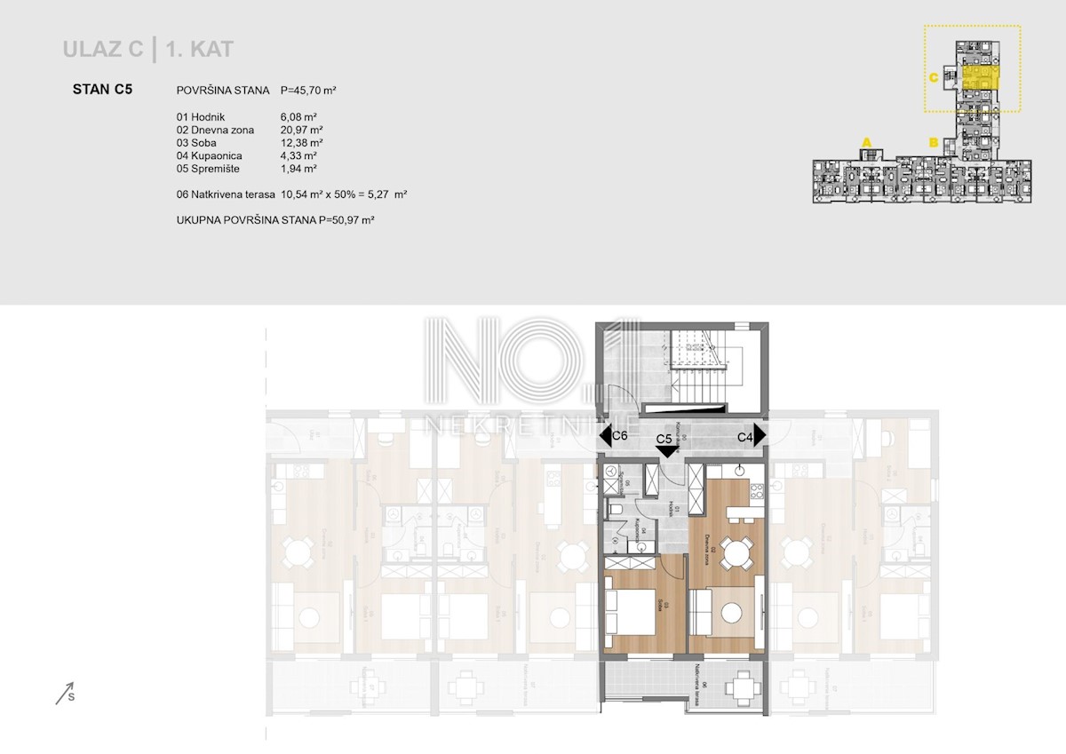 Appartamento Labin, 62,14m2