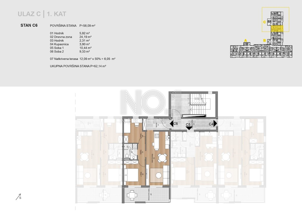 Appartamento Labin, 62,14m2