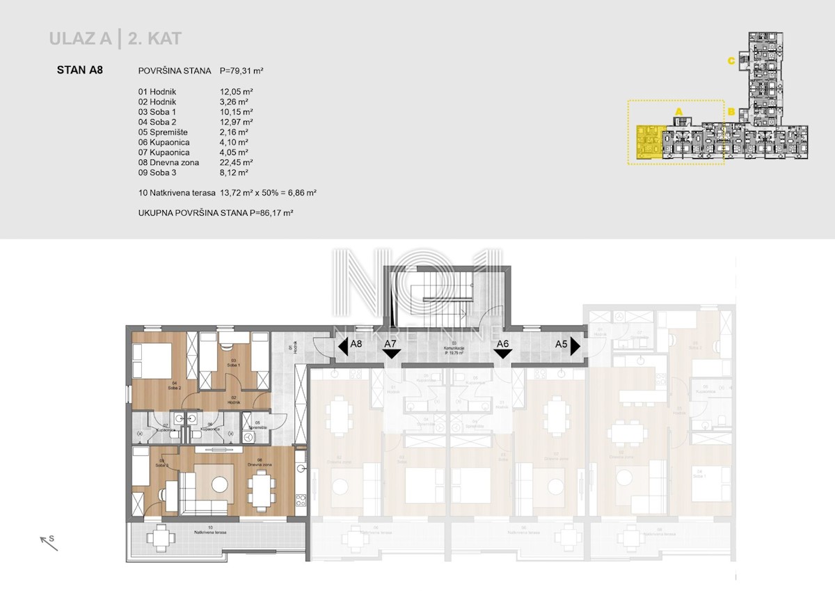 Appartamento Labin, 62,14m2