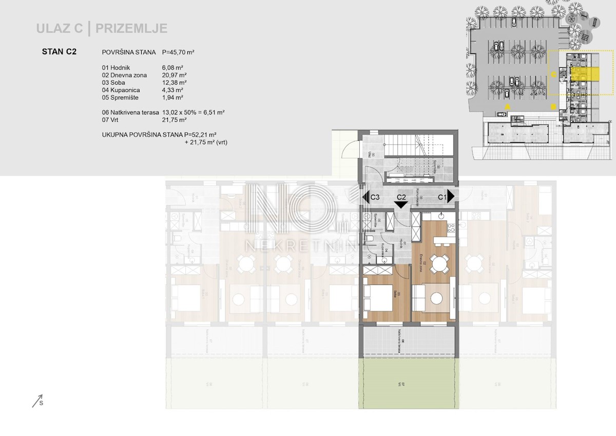 Appartamento Labin, 62,14m2