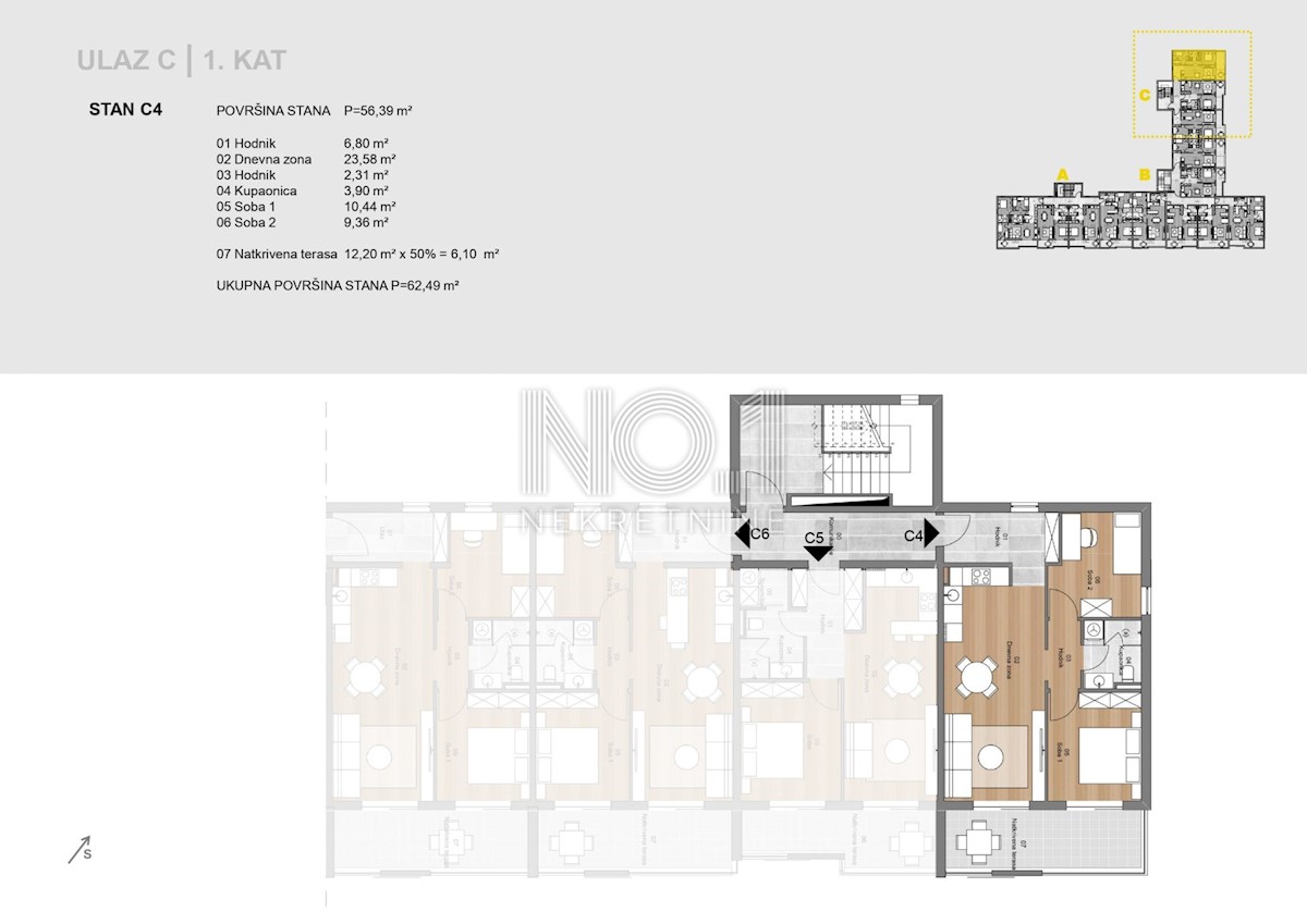 Appartamento Labin, 62,14m2